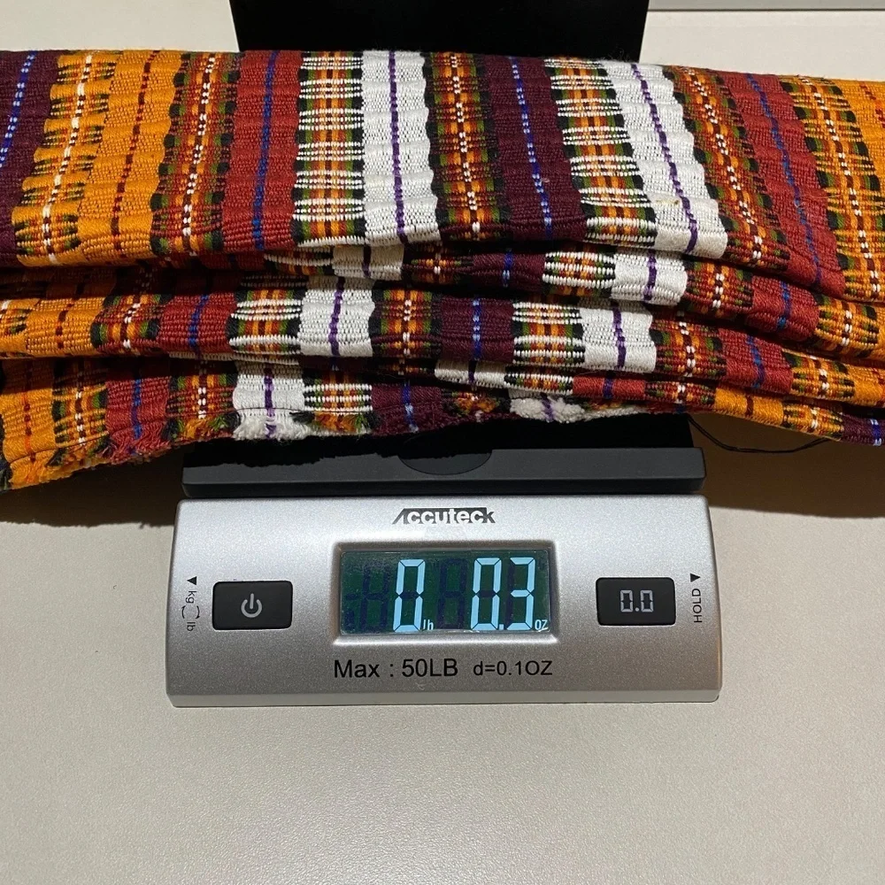 Unbranded Placemats Woven Cotton Set Of 5 Yellow striped Guatemala